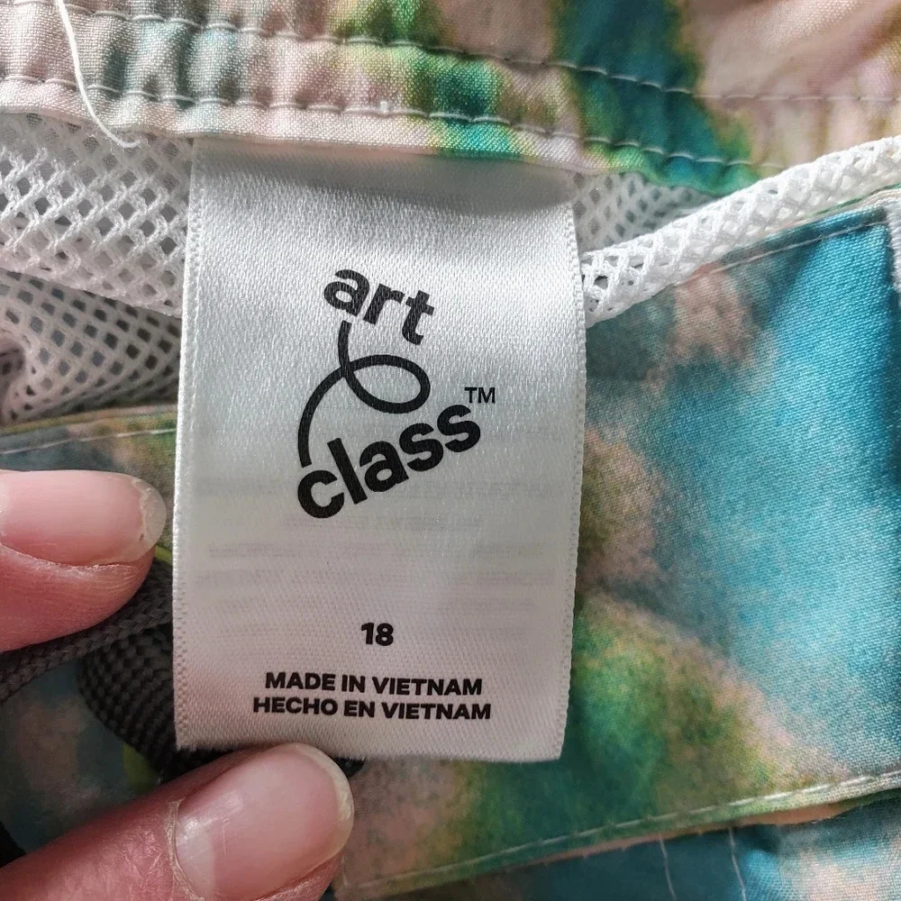 NWT art class Boys Size 18 Tie Dye Swim Trunks Board Shorts